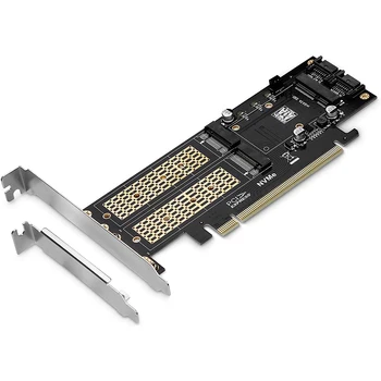 3 in 1 NGFF ve MSATA SSD Adaptör Kartı, M. 2 NVME PCIE / M. 2 SATA SSD SATA III / MSATA SATA Adaptörü için 2280/2260 - Görüntü 1  