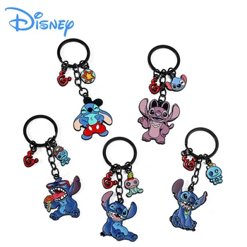 Disney Lilo ve Dikiş Kolye Anahtarlık Karikatür Dikiş Melek Metal Emaye Takılar Anahtarlık Sırt Çantası Anahtar Aksesuar Çocuk Oyuncak Hediye - Görüntü 1  