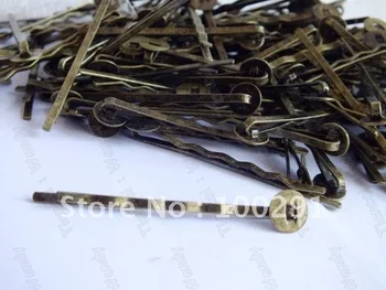 Takı DIY bulguları-2000 adet 45mm 8mm düz ped antik bronz saç tokası saç saç tokaları bulguları aksesuarları - Görüntü 1  