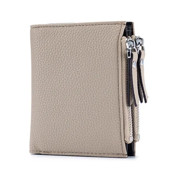 Inek Deri Kadın Mini Çantalar kartlıklı cüzdan Kadın Küçük Fermuar Cüzdan bozuk para cüzdanı Rfıd Kadın Kısa Cüzdan - Görüntü 1  
