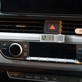 Taşınabilir 2 in 1 Araba Dijital LCD Saat Sıcaklık Göstergesi Elektronik Saat Termometre Araba Dijital Zaman Saati Araba Aksesuarı - Görüntü 1  
