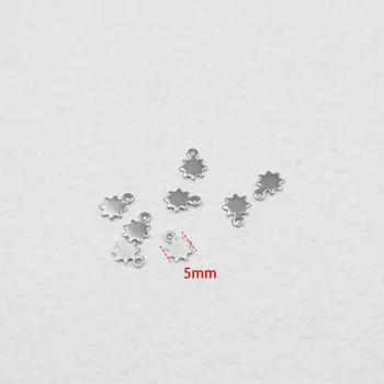 100 adet Paslanmaz Çelik Mini Yıldız Sarkan DIY Moda Kolye Bilezik Takı Yapımı Yüksek Kaliteli Vakum Kaplama - Görüntü 2  