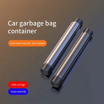 Metal rulo araba çöp kutusu Otomatik Organizatör telefon tutucu saklama çantası Damperli Cepler Araba çöp tenekesi Oto Aksesuarları İç - Görüntü 2  