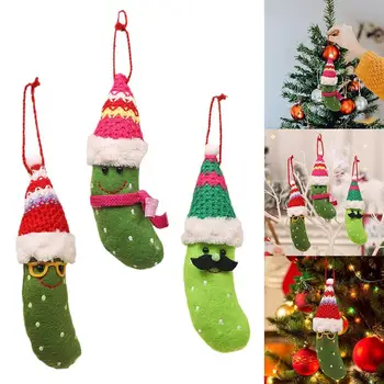 1 ADET Yeşil Muz Kolye Noel Yaratıcı Bebek Şapka Asılı Dekorasyon Süsler Noel Ağacı Noel Partisi Malzemeleri Oyuncak - Görüntü 1  