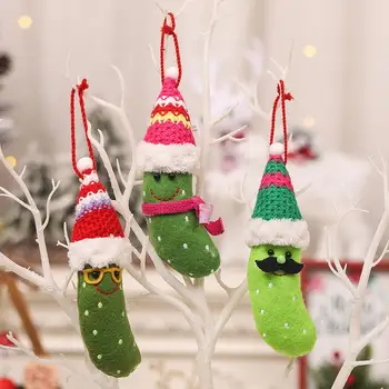1 ADET Yeşil Muz Kolye Noel Yaratıcı Bebek Şapka Asılı Dekorasyon Süsler Noel Ağacı Noel Partisi Malzemeleri Oyuncak - Görüntü 2  