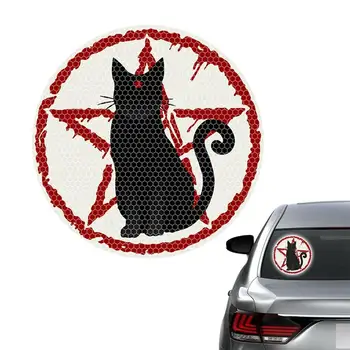 Yeni Sürücü Yansıtıcı Sticker Kedi Desen Yansıtıcı uyarı çıkartmaları Su Geçirmez Sürüş Güvenliği Yansıtıcı Çıkartmalar Araba İçin - Görüntü 1  