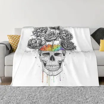 Kafatası Gökkuşağı Beyin Battaniye Yatak Örtüsü Yatak Yorgan Yatak Örtüleri Çift Kişilik Yatak çift kişilik yatak - Görüntü 1  