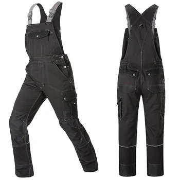 Kaynak Takım Elbise Çalışma işçi tulumu Koruyucu Çalışma Ceket Erkek İş Giysisi Takım Üniforma Mekanik Çok Cep Kargo Pantolon S-5XL - Görüntü 2  