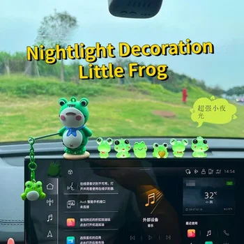 Nightglow Küçük Kurbağa Araba Dekorasyon Araba İç Dekorasyon Merkezi Konsol Ekran Araba İç Sevimli Masaüstü Dekorasyon - Görüntü 1  