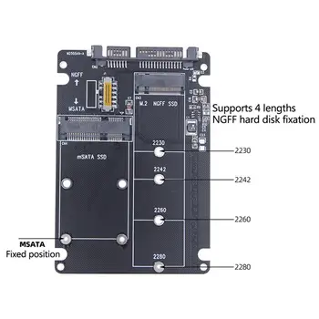 1/2/3 ADET M. 2 / mSATA SATA Adaptörü M. 2 NGFF mSATA SSD SATA3.0 2.5 