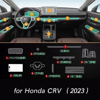 Honda CRV için 6th 2023 2024 Şanzıman Paneli Navigasyon Otomotiv İç Ekran TPU koruyucu film Kapak Anti-Scratch Sticker - Görüntü 2  