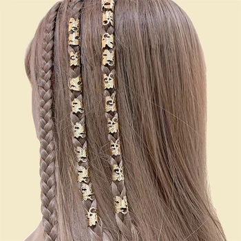 10 Adet Saç Yüzük Seti Spiral Tokalar Kızlar Kadınlar için Saç Klipleri Pençeleri Alüminyum Dreadlocks Saç Örgü Aksesuarları Headdress - Görüntü 1  