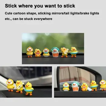 Küçük Ördekler Sarı Ördek Araba Dashboard Süslemeleri Serin Gözlük Ördek Ördekler Dekorasyon Aksesuarları Kızlar için Hediyeler Oyuncak araba - Görüntü 1  