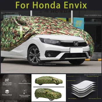 Honda Envix için Oxford araba kılıfı Kapak Açık Koruma Kar Örtüsü Güneşlik Su Geçirmez Toz Geçirmez Kamuflaj Araba Covernc - Görüntü 1  