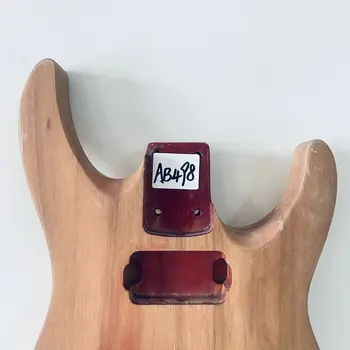 AB498 DIY Gitar Parçası Jackson Bitmemiş Elektro Gitar Gövdesi katı ahşap 2 Humbucker Manyetikler Doğal Renk Sağ El - Görüntü 2  