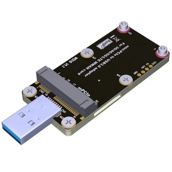Mini-Pcıe USB 3.0 Adaptör Kartı İle Çift SIM Kart Yuvaları Desteği 4G / 5G / LTE Modülü WWAN Modülü Adaptörü Testi - Görüntü 1  