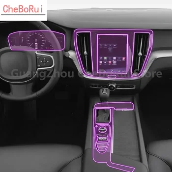 Volvo için S60 V60 2020-2023Car iç aksesuarları filmi şeffaf TPU-PPF konsolu Anti-scratch dayanıklı film Radyo ekran Filmi - Görüntü 1  