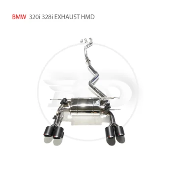 HMD Paslanmaz Çelik Egzoz Sistemi Catback İçin Uygundur BMW 320i 328i Modifikasyon Elektronik Vana - Görüntü 1  