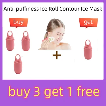 2023 Yeni Anti-şişlik Buz Rulo Kontur Buz Maskesi Uygulayın Yüz Göz Torbaları Buz Izgara Kar Şerit Tarzı Silikon Uygulayın Buz Maskesi - Görüntü 1  