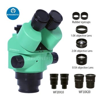 3.5 X-180X Sürekli Zoom Trinoküler Stereo mikroskop kafası konfokal WF10X20 WF20X10 Mercek Yardımcı Objektif Lens büyüteç - Görüntü 1  