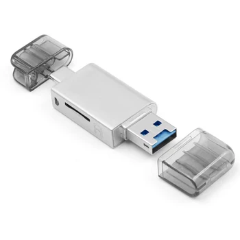 USB-C Tipi C /USB 2.0 NM Nano Hafıza Kartı TF Mikro USB kart okuyucu için Huawei cep telefonu ve Dizüstü Bilgisayar - Görüntü 1  