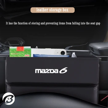 Araba Koltuğu Gap Dolgu Organizatör saklama çantası Mazda 6 için Logo Araba Koltuğu Çatlak PU Deri saklama kutusu Konsol Yan cep düzenleyici - Görüntü 1  