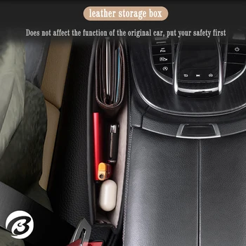 Araba Koltuğu Gap Dolgu Organizatör saklama çantası Mazda 6 için Logo Araba Koltuğu Çatlak PU Deri saklama kutusu Konsol Yan cep düzenleyici - Görüntü 2  