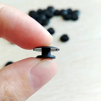 300 adet Siyah Tokaları Plastik Düğmeler Aksesuarları Ayakkabı Takılar DIY Süsler - Görüntü 2  