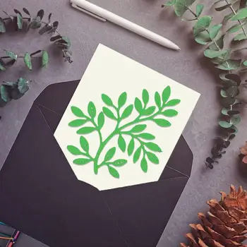 Dallar Şube Yeşillik Metal Kesme Die Yapraklar Stencil DIY Scrapbooking Albümü Kağıt Kartı Kalıp Kabartma Zanaat Dekorasyon - Görüntü 2  