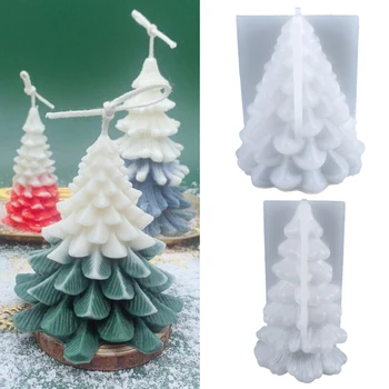 Noel Ağacı Silikon Kalıpları DIY Çam Sedir Aromatik Mum Yapımı Reçine sabun kalıbı Yılbaşı Hediyeleri Zanaat Malzemeleri Ev Dekor - Görüntü 2  