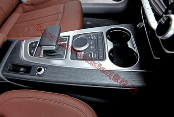 ABS İnci Krom İç Bardak Tutucu Kapak Trim İçin Audi A4 2017 2018 Araba Aksesuarları Çıkartmalar - Görüntü 2  