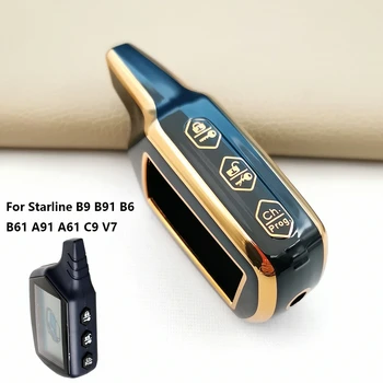 Starline için B9 B91 B6 B61 A91 A61 V7 Moda Stil TPU B9 B6 LCD Vücut Kapak Kılıf 2 Yönlü Araç Alarmı Uzaktan Anahtarlık - Görüntü 2  