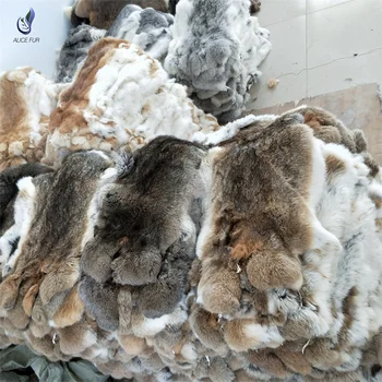 ALICEFUR Toptan tedarik tavşan pelt gerçek doğal tavşan kürk cilt satılık - Görüntü 2  
