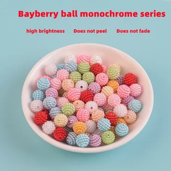 10/12 / 15mm 500g Abs İnci Tek Renkli Bayberry Topu Düz Delik Renk dağınık boncuklar El Yapımı Dıy Takı Aksesuarları - Görüntü 1  