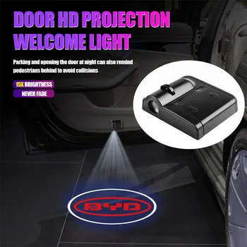 1/2 ADET Kablosuz Araba Kapı ışıkları gölge LED Karşılama Lambaları Lazer Projektör BYD F0 F3 T3 E5 E6 S6 S7 Tang Atto EV G3 G5 F3r 2022 - Görüntü 1  
