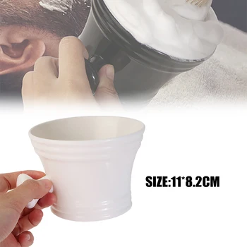 1 ADET Sakal Sabunluk Berber Temizleme Çorba Bardağı Temiz Tıraş Fırçası Kolu Sabunluk berber aletleri Erkekler Tıraş Sabunu Bardak - Görüntü 1  