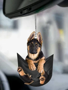 Araba Kolye Pratik İç Süsleme Asılı Mini Köpek Şekli Araba Asılı Oyuncak Hediye Araba Dekorasyon Aksesuarları - Görüntü 1  