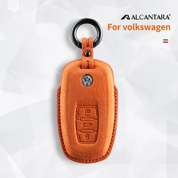 Araba Anahtarı Durum Kapak Tutucu Anahtar Kabuk Toka Alcantara Volkswagen Tiguan İçin Lavida Passat Gran Lavida Sagitar Bora Golf Anahtarlık - Görüntü 1  
