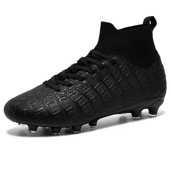 Erkek futbol ayakkabıları yüksek bileğe kadar futbol ayakkabısı s Chuteira Futsal Ayakkabı Açık kaymaz Çim Eğitim Futbol Sneakers futbol ayakkabısı - Görüntü 1  