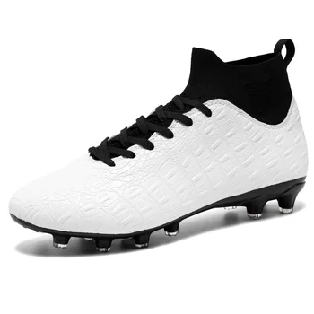 Erkek futbol ayakkabıları yüksek bileğe kadar futbol ayakkabısı s Chuteira Futsal Ayakkabı Açık kaymaz Çim Eğitim Futbol Sneakers futbol ayakkabısı - Görüntü 2  