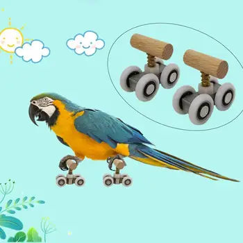 Oyun alanı Masa Üstü Papağan Trick Paten Kuş Oyuncak Ayarlanabilir - Görüntü 1  