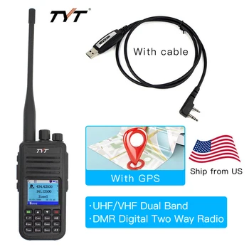 TYT MD-UV380 DMR Walkie Talkie Çift Bant UHF VHF 136-174 400-480MHz 25W Çift Zaman Dlot Telsiz Dijital DMR İki Yönlü Telsiz - Görüntü 1  