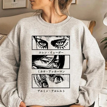 Titans Saldırı hoodies kadınlar estetik gotik uzun kollu üst 2023 tişörtü kadın japon çeker - Görüntü 2  