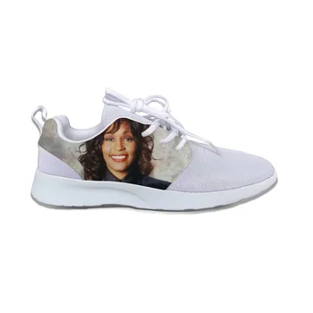 Sıcak Serin Moda Komik Yeni Yaz yüksek kaliteli ayakkabılar Beceriklilik rahat ayakkabılar Erkekler Kadınlar Whitney Houston Örgü spor ayakkabı - Görüntü 1  