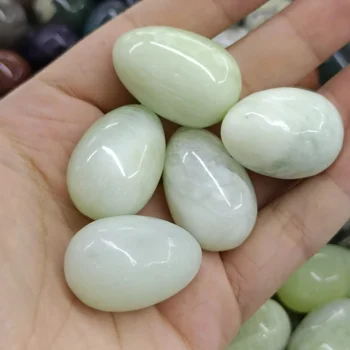22 * 30mm 1 adet Doğal Taş Paskalya Renkli Yumurta Şekli Ev Dekorasyon Reiki şifa kristalleri Süsler Cilalı Taşlar DIY hediyeler - Görüntü 2  
