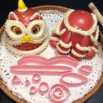Buğulanmış Çörekler Modelleme Kalıp Meyve ve Sebze Çantası Doğum Günü Kutlama Çiçek Kek Aracı Seti Yaratıcı Şekilli Hamur İşleri - Görüntü 2  