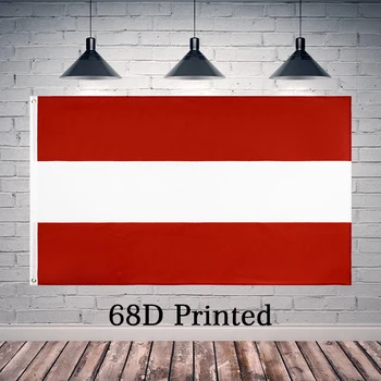 90X150 CM Avusturya Republik Österreich Bayrağı Polyester Baskılı Dekorasyon Afiş Goblen FLAGLAND - Görüntü 1  