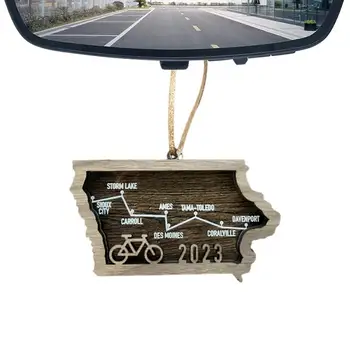 Bisiklet Haritası Anahtarlık Şeffaf Akrilik Bisiklet Rota Haritası Kolye dikiz aynası Kolye Pencere Kapı Kolları İçin Araba Duvar Balkon - Görüntü 1  