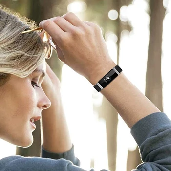 2X akıllı saat Bantları Fitbit Inspire 2 / Inspire HR, Elastik Ayarlanabilir Yumuşak Kayış Bilekliği Yedek Bantlar (Siyah) - Görüntü 2  