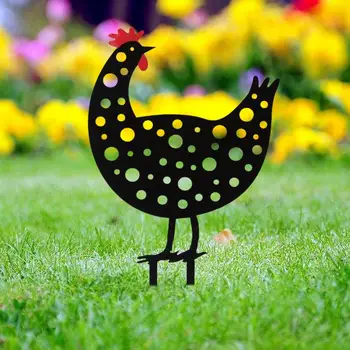 1 adet Paskalya Tavuk Tavuk Paskalya Bahçe Süsleri Yard Sanat Açık Bahçe Arka Bahçe Çim Kazık Bahçe Tavuk Büyük - Görüntü 2  
